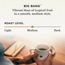 Big Bang roast level scale with coffee cup