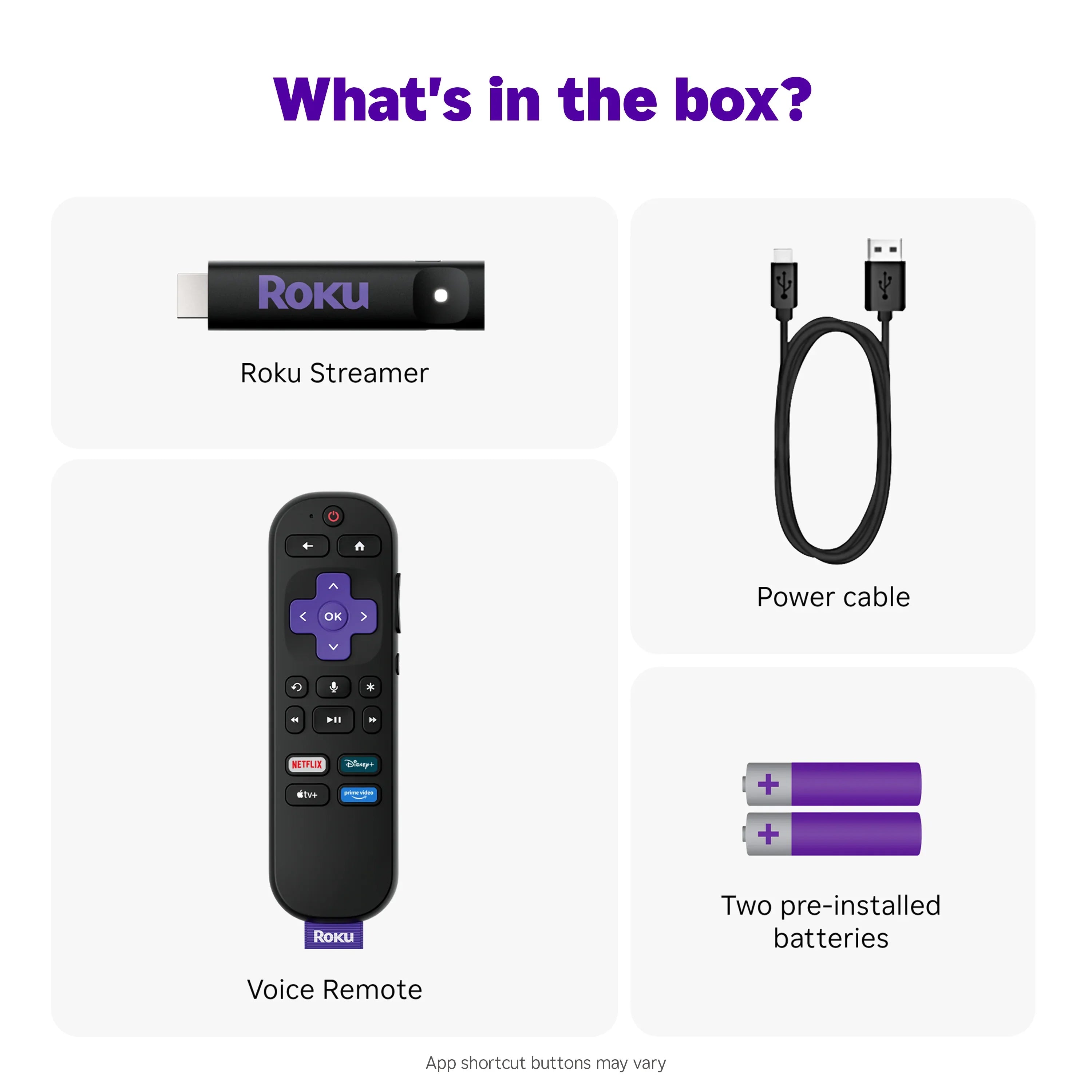 Roku Streamer 2025 - HD Roku Streaming Device for TV with Voice Remote - Free & Live TV