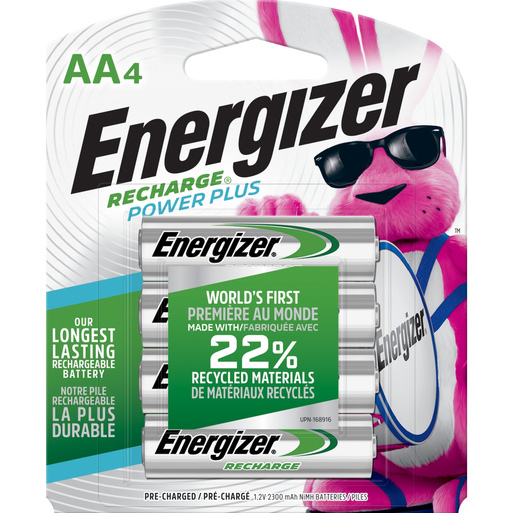 Energizer Rechargeable AA Batteries (4 Pack), Double A Batteries