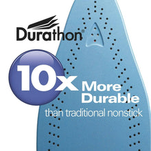 Blue Durathon soleplate face with steam holes