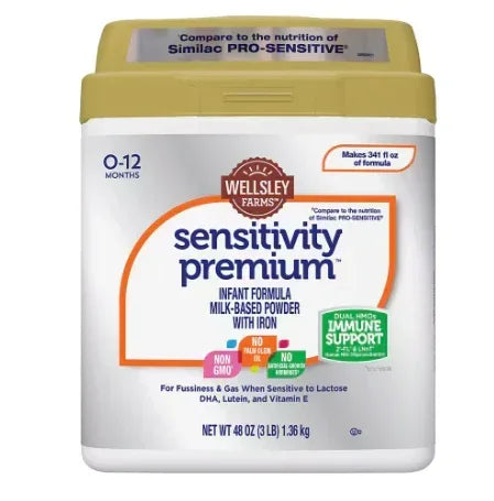 Wellsley Farms Sensitivity Premium Milk-Based Infant Formula with Iron, 48 oz
