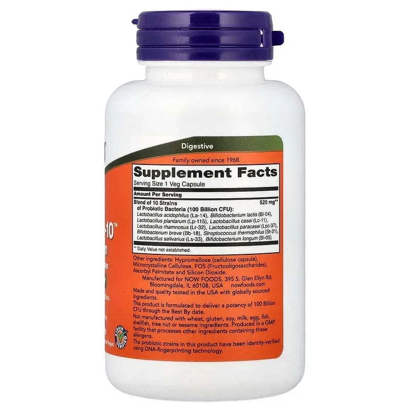 NOW Foods, Probiotic-10™ 25 Billion, 50 Billion, & 100 Billion