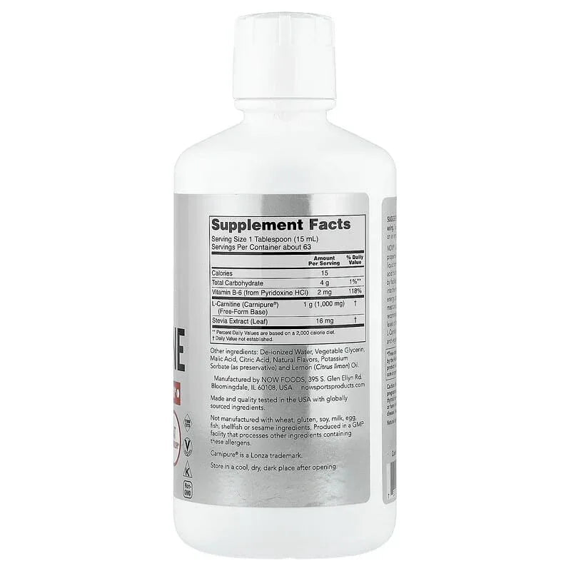 NOW Foods, Sports, Liquid L-Carnitine