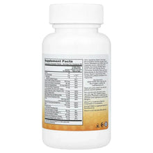 Supplement facts label on chewable vitamin tablets bottle, rear label panel
