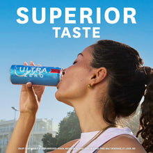 Michelob Ultra Zero blue can held up for drinking