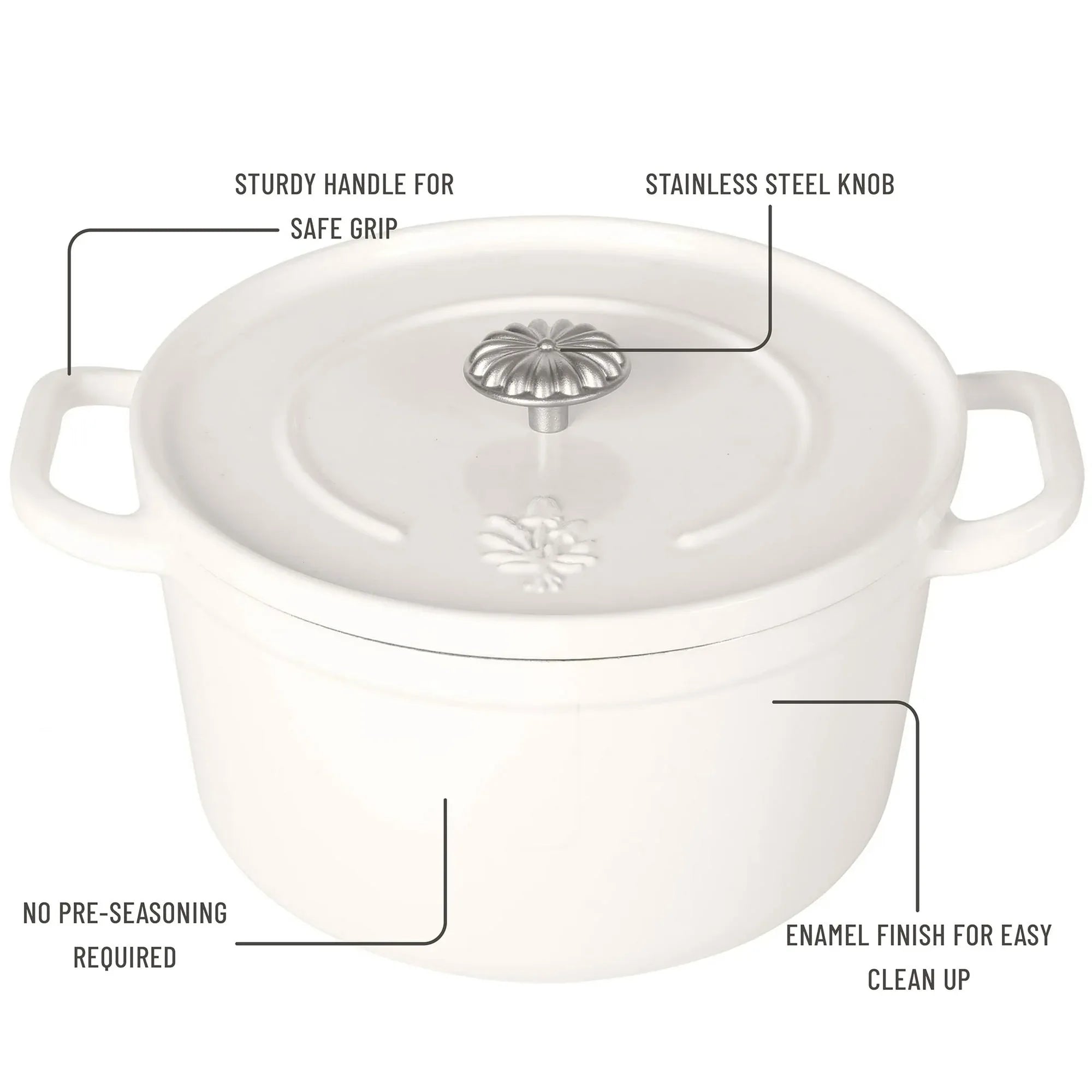 The Pioneer Woman 5-Quart Enameled Cast Iron Dutch Oven Pot with Lid