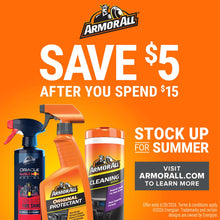 Car care kit promotional card with car cleaning bottles and wipes
