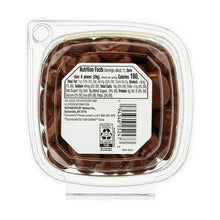 Back label with Nutrition Facts and barcode on bettergoods cashew tub