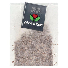 Caffeine-free Better Off Red tea sachets in pouch with give a tea label