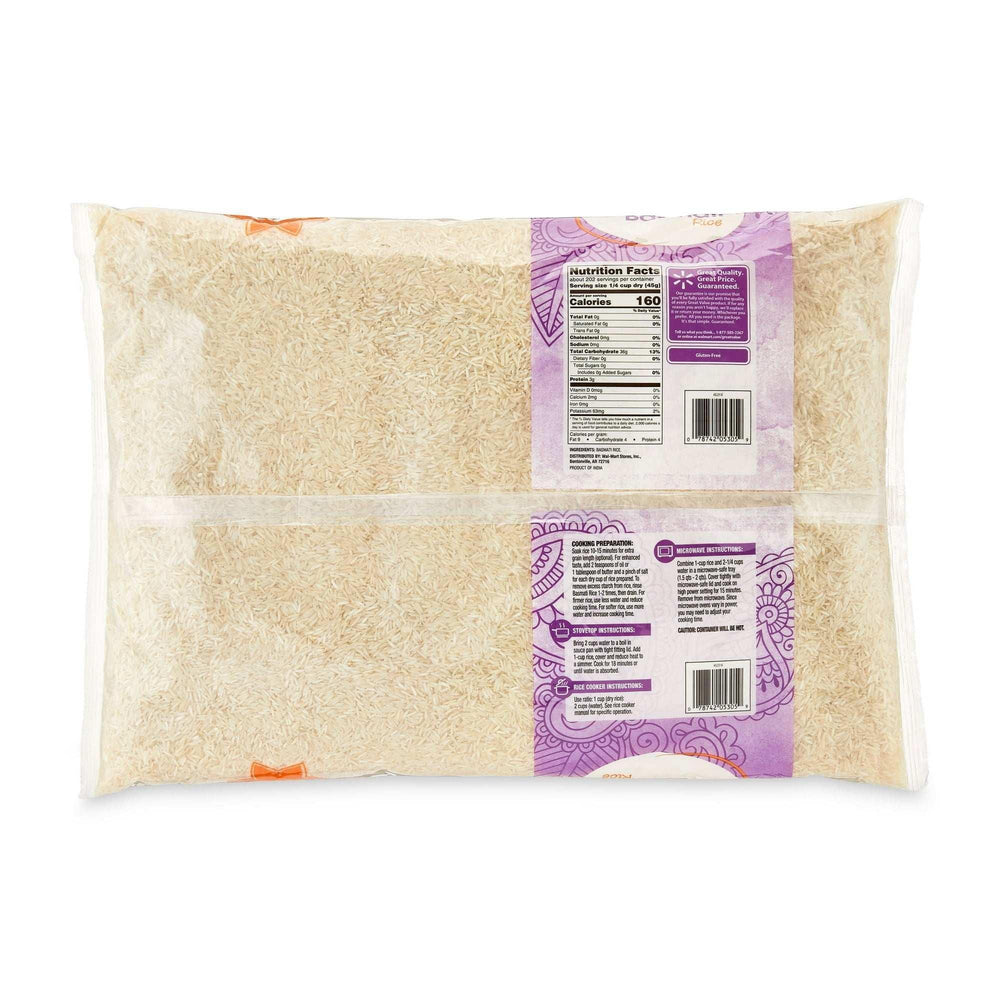 Great Value Basmati Rice, 20 lb - USA MEGA SHOP