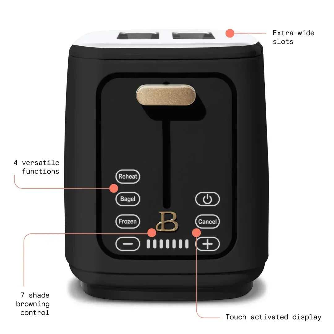 Beautiful 2 Slice Toaster with Touch-Activated Display, by Drew Barrymore