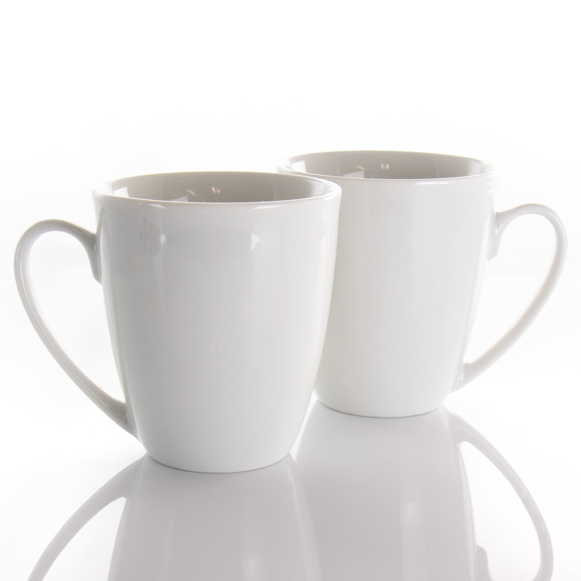 Elama Rosales 6 Piece 12 Ounce Porcelain Mug Set in White