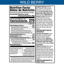 Nutrition Facts panel for toaster pastries, with ingredients list and serving sizes