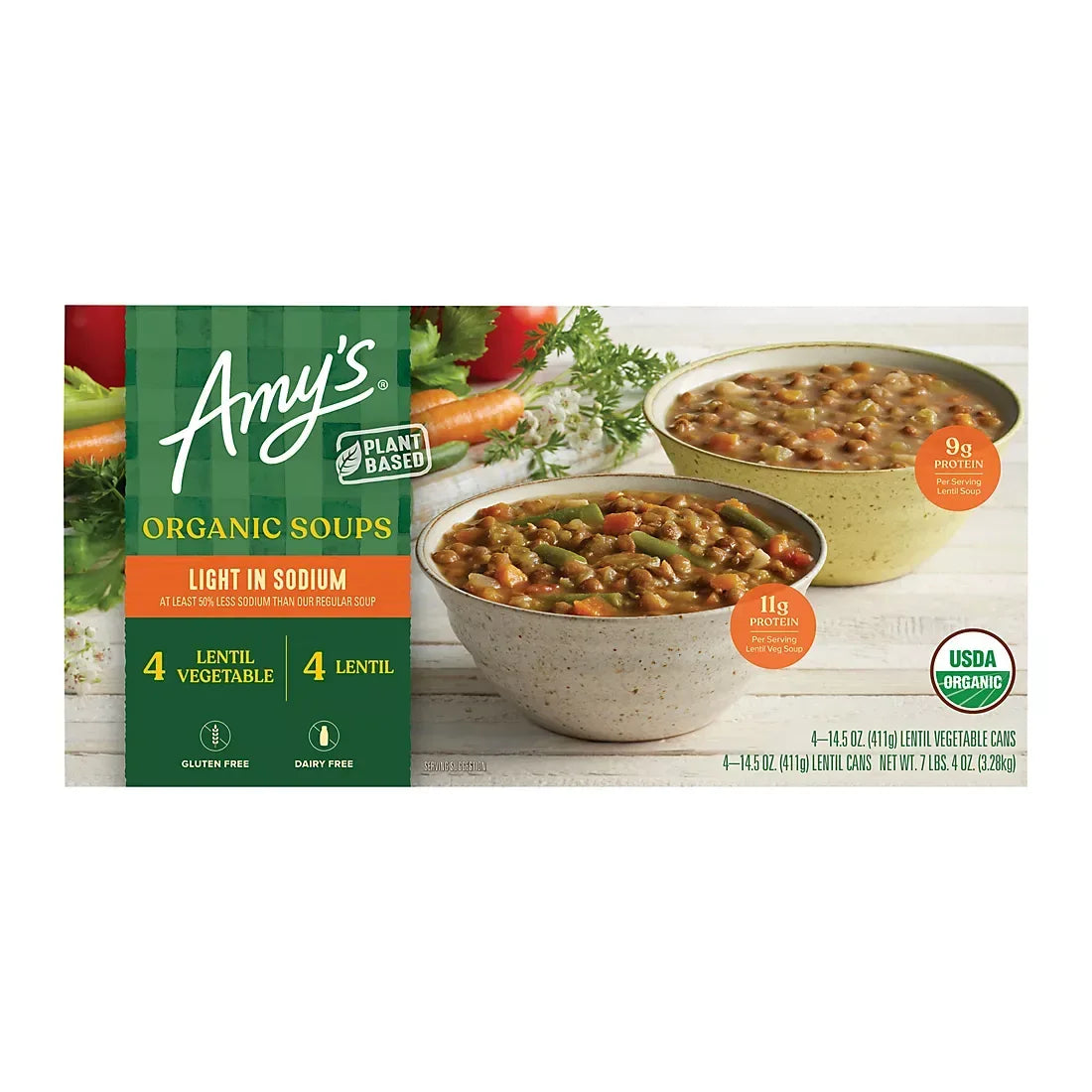 Amy's Organic Lentil Soups, Cans, 8 pk./14.5 oz. - USA MEGA SHOP