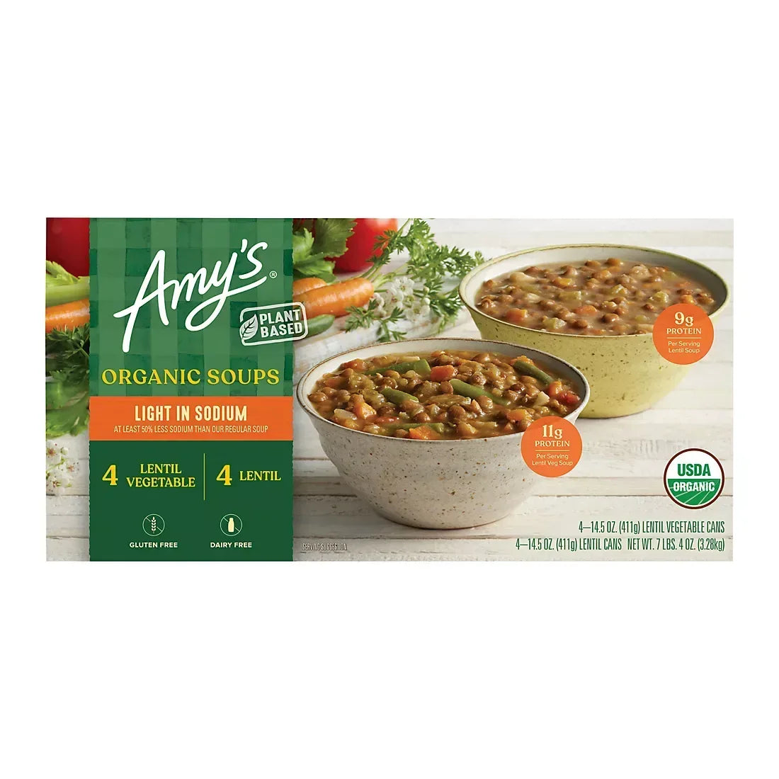 Amy's Organic Lentil Soups, Cans, 8 pk./14.5 oz.