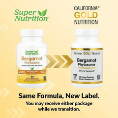 California Gold Nutrition, Bergamot Phytosome with Citrus Bergamot Extract, 500 mg, 60 Veggie Capsules