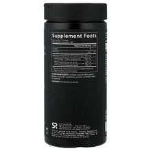 Omega-3 fish oil supplement bottle, black with Supplement Facts nutrition panel