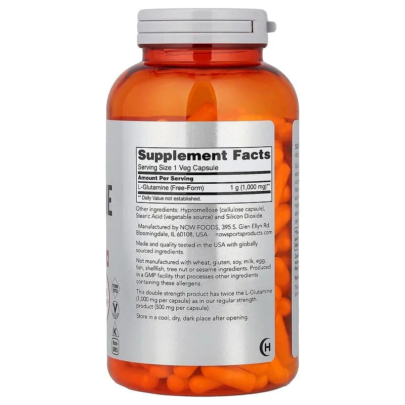 NOW Foods, L-Glutamine, 500 mg & 1000 mg - USA MEGA SHOP