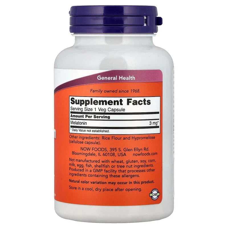 NOW Foods, Melatonin, 3 mg - USA MEGA SHOP