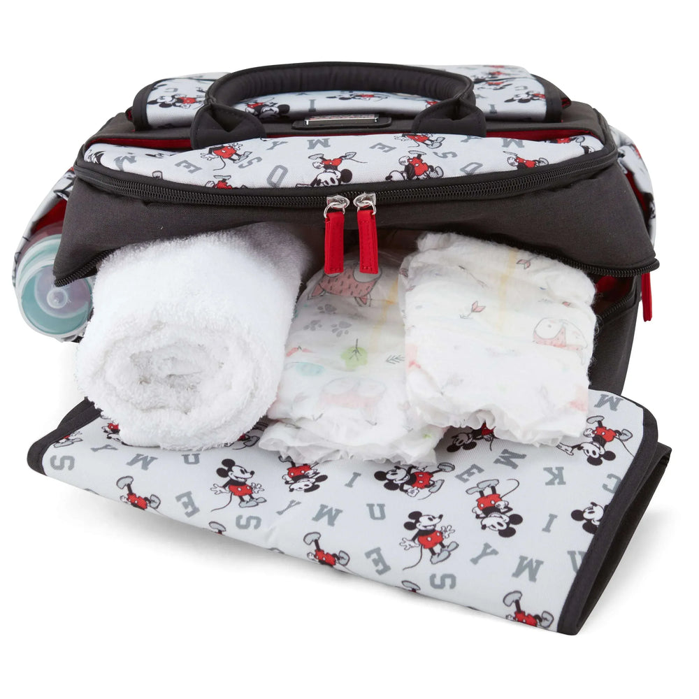 Disney Baby Diaper Bag, Black and Red Mickey, 16 Inch - USA MEGA SHOP