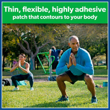 Thin, flexible, highly adhesive pain relief flex patch that contours to your body