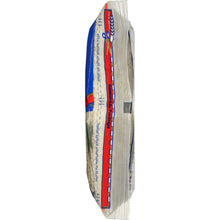 Long grain white rice bag with blue and red label