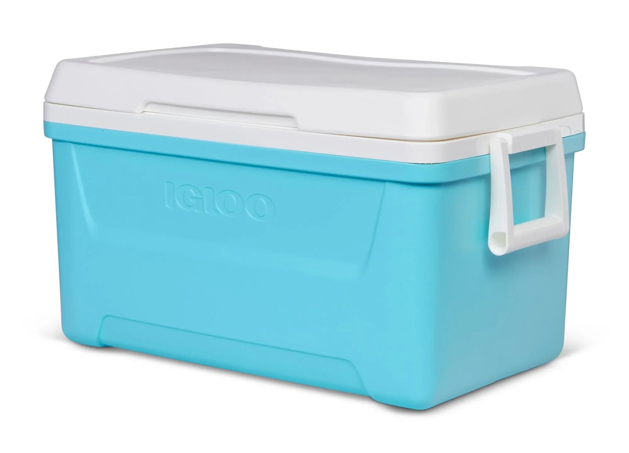 Igloo 48 QT Laguna Hard-Sided Ice Chest Cooler, Aqua Blue and White - USA MEGA SHOP