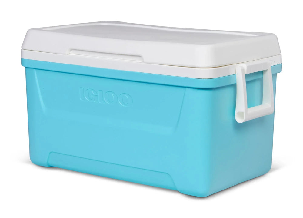 Igloo 48 QT Laguna Hard-Sided Ice Chest Cooler, Aqua Blue and White - USA MEGA SHOP