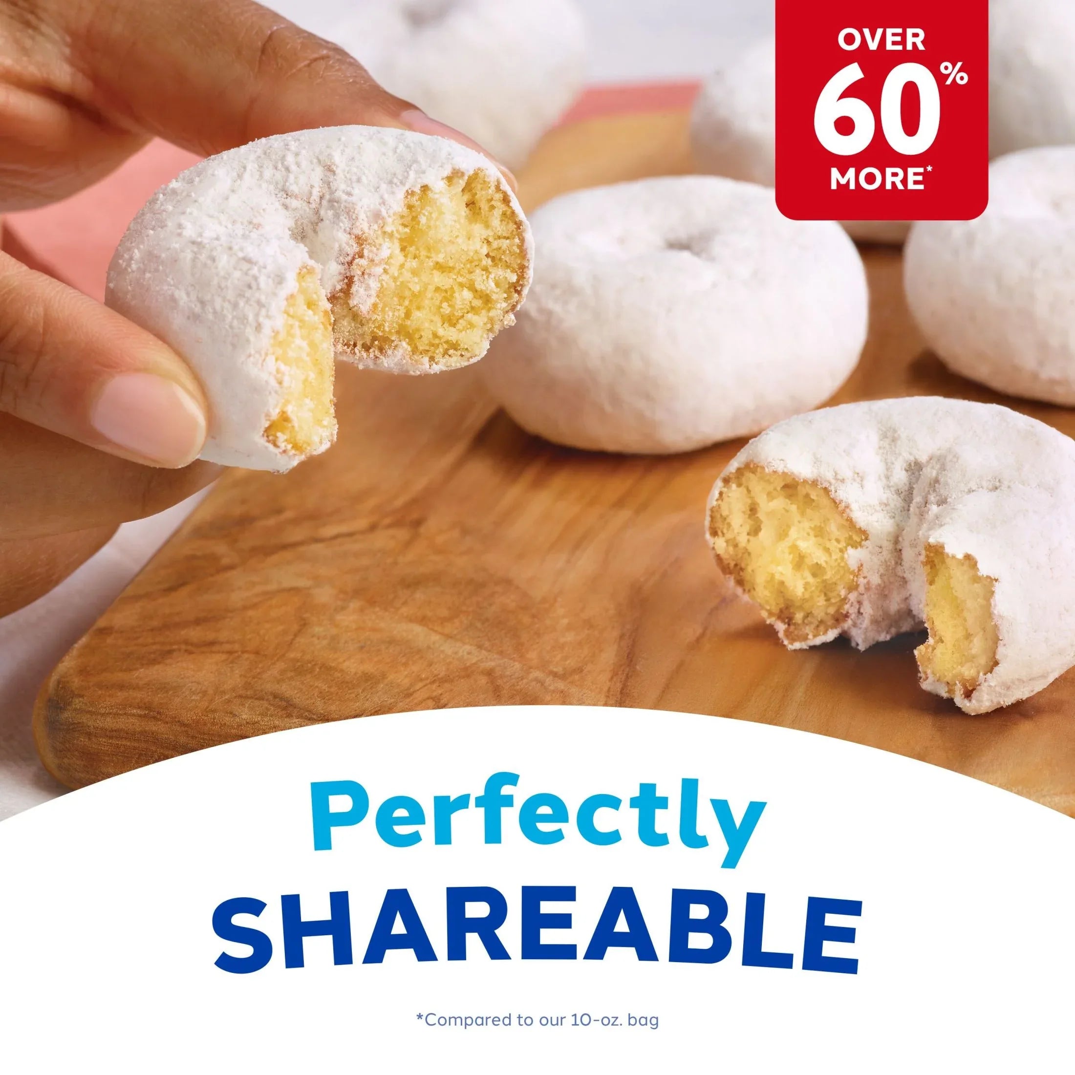 Hostess Donettes, Powdered Mini Donuts, 17.49 oz Sharing Size Bag