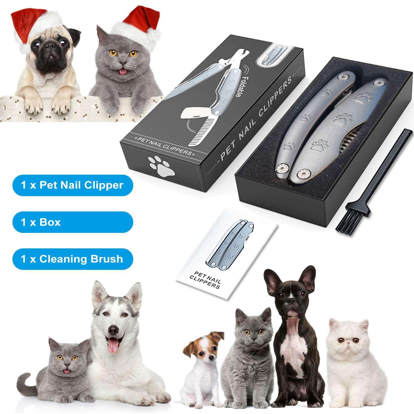 Pet Deluxe Dog Nail Trimmers for Sensitive Dog, Safe Dog Nail Clipper for Large Medium Small Dogs, Heavy Duty Dog Toenail Clippers, Professional Dog Nail Cutters for All Dogs with Thick Nail - USA MEGA SHOP