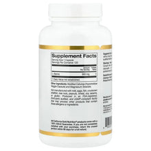 L-Serine supplement bottle back label with Supplement Facts panel