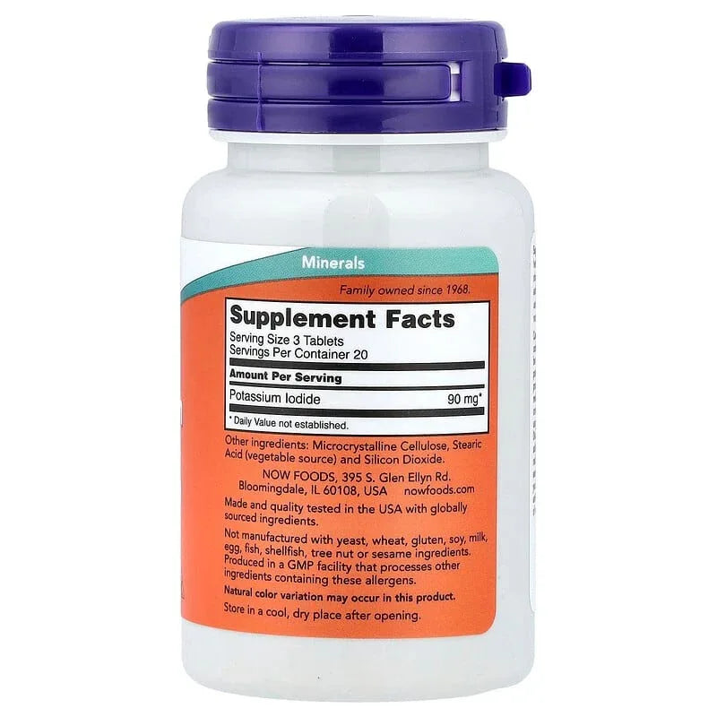 NOW Foods, Potassium Iodide, 30 mg, 60 Tablets