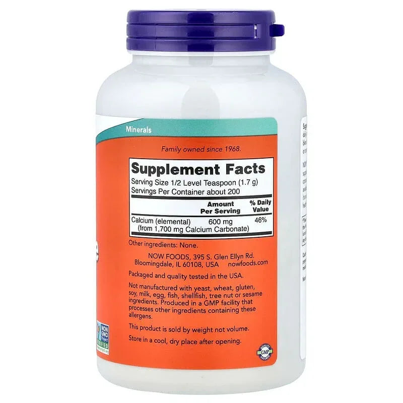 NOW Foods, Calcium Carbonate Pure Powder, 12 oz (340 g)