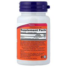 Chewable vitamin D3 supplement facts panel on bottle back