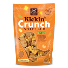 Member's Mark Kickin' Crunch Snack Mix, 20 oz orange bag with a clear window showing the mix