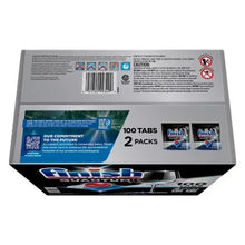 Dishwasher detergent tablets box back, sustainability panel and 2 pack labels