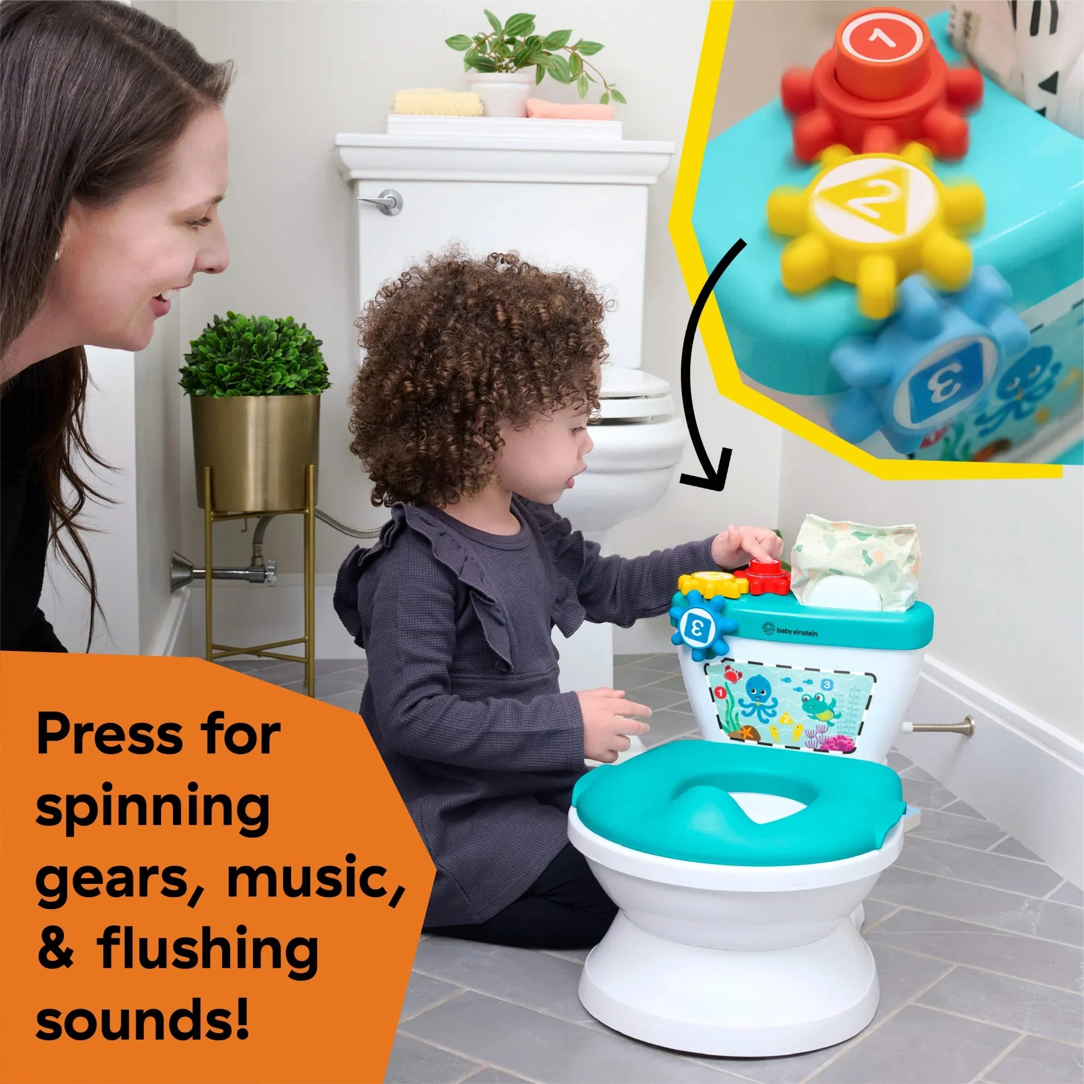 Baby Einstein Geared for Success 2-in-1 Potty Training System, Unisex, Ages 18 Months+ - USA MEGA SHOP