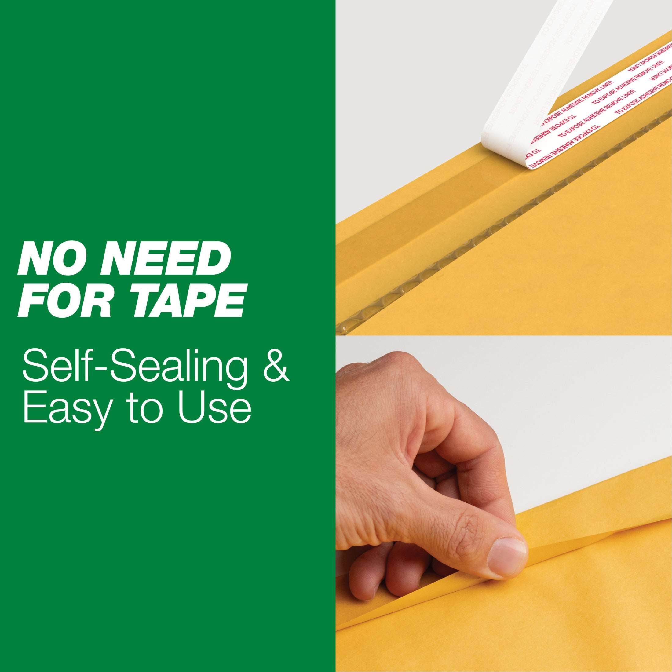 Duck Self-Seal Kraft Bubble Mailer #2, 8.5" x 11", Solid Print, 12 Pack