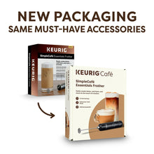Keurig SimpleCafé Essentials Frother retail packaging with frother accessory