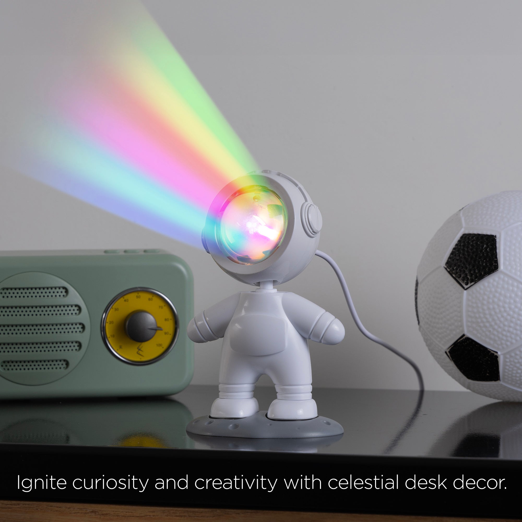 Mini Astronaut Projector Night Light Merkury Innovations- Purple Sunset, Rotating Head, USB Powered
