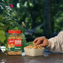 Fisher Oven Roasted Never Fried Whole Cashews, 24 oz.