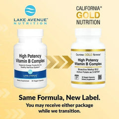 California Gold Nutrition, High Potency Vitamin B Complex with Methyl Folate & Methyl B12