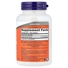 Taurine 1000 mg supplement bottle back label with Supplement Facts for 1 veg capsule