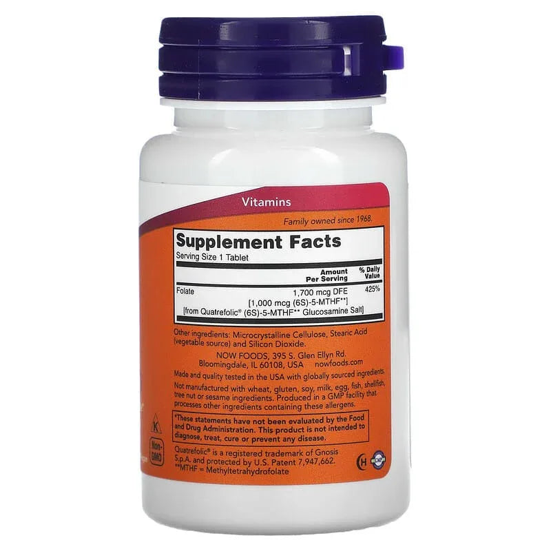 NOW Foods, Methyl Folate, 1,000 mcg, 90 Tablets - USA MEGA SHOP