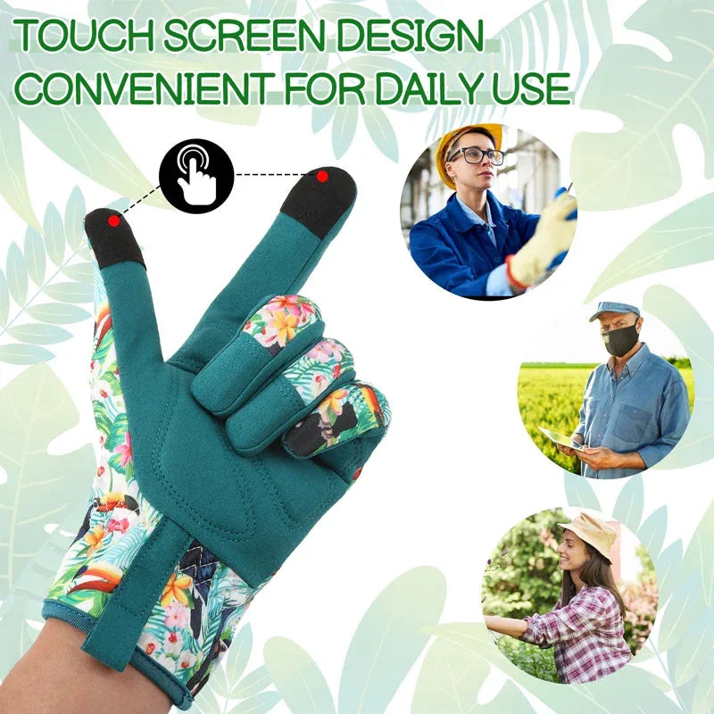 Hengguang Gardening Gloves for Women - Thorn Proof & Puncture Resistant, Breathable Floral Gloves for Rose Pruning,Mother's Day Gift (Floral Design) - USA MEGA SHOP