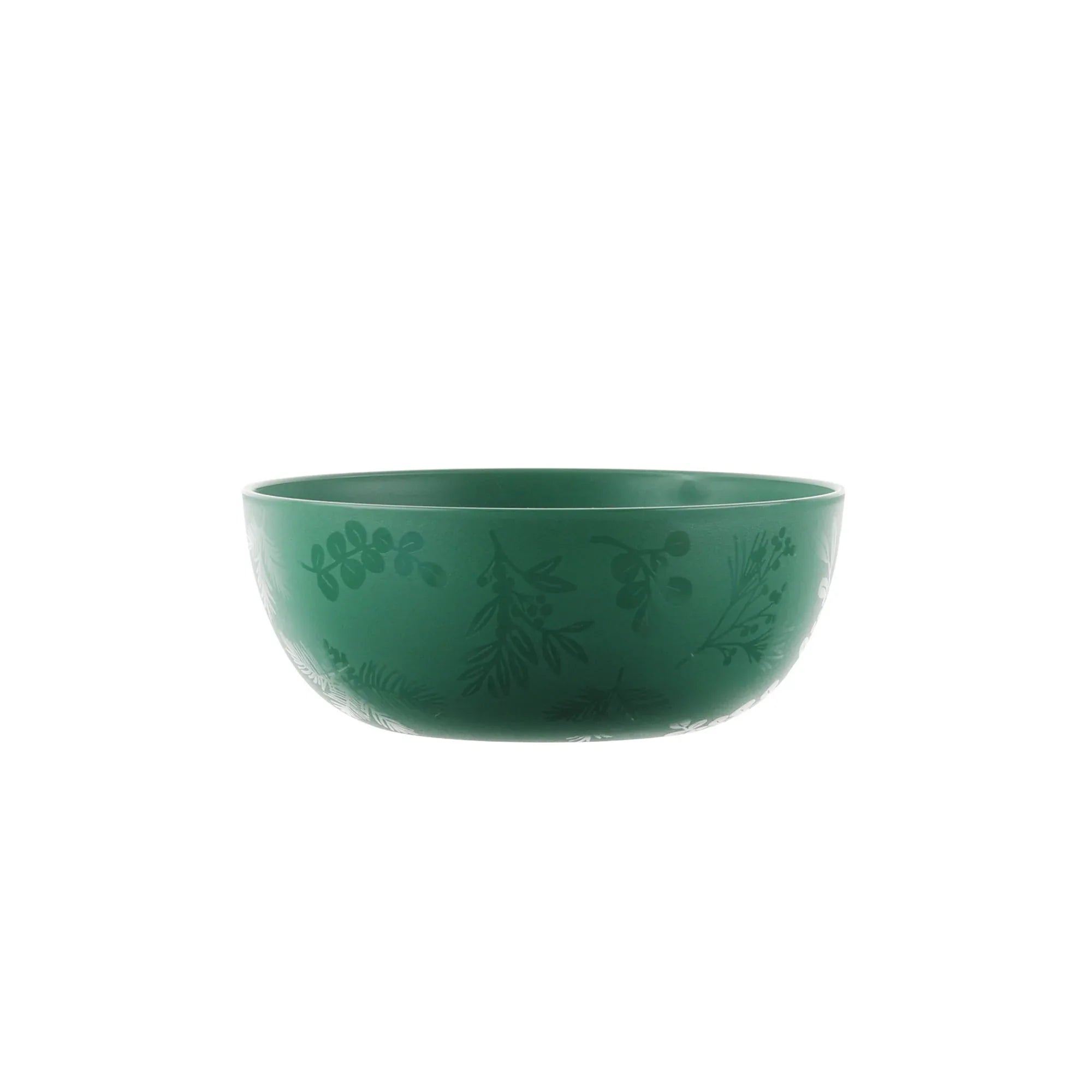 Mainstays 12-Piece Plastic Etched Holly Dinnerware Set, Green