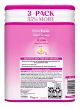 Skintimate moisturizing shave gel canister back label with barcode and directions