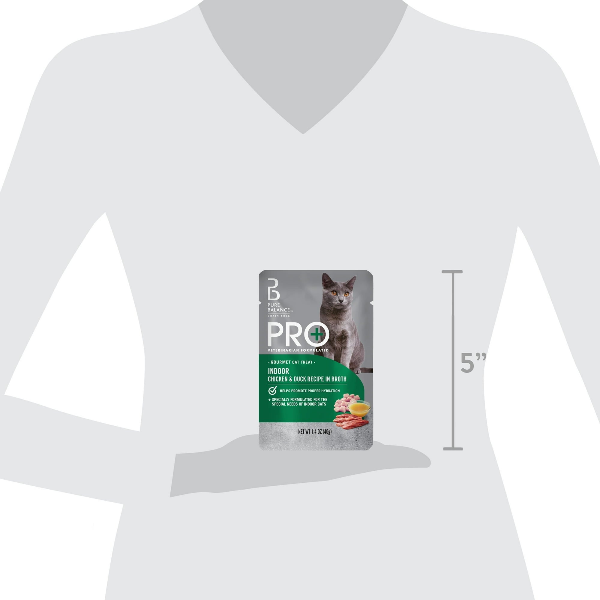 (12 pack) Pure Balance Pro+ Indoor Chicken & Duck Recipe in Broth, 1.4 oz