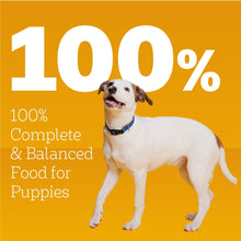 100% complete & balanced food for puppies claim card