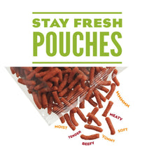Stay fresh pouch illustration with moist beef tender pieces